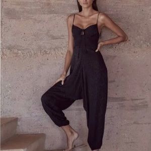 Sun Becomes Her Corset Harem Openback Jumpsuit